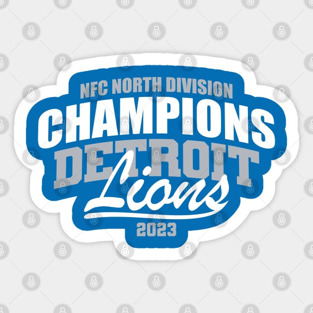 Lions 2023 NFC NORTH CHAMPS Sticker by Nagorniak